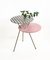 Tavolfiore Side Table in Hounstooth Pattern and Pink by Tokyostory Creative Bureau 7