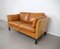 Light Brown 2-Seater Leather Sofa, Denmark, 1970s 5