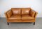 Light Brown 2-Seater Leather Sofa, Denmark, 1970s 3