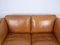 Light Brown 2-Seater Leather Sofa, Denmark, 1970s 16