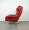 Red Leather Lounge Chair with Ottoman, Denmark, 1960s, Set of 2 14