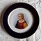 Vintage Plate in White Porcelain by Meissen with Colored Portrait of the St. Mary, 1970s 1