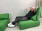 Vintage Green Voyage Modular Sofa Sections from Roche Bobois, Set of 2 22