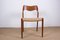 Danish Teak and Rope Model 71 Side Chairs by Niels Otto Moller for J.L. Møllers, 1960s, Set of 6 1