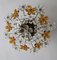 French Ceiling Lamp with Crystal Flowers from Maison Baguès, 1970s 1