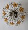 French Ceiling Lamp with Crystal Flowers from Maison Baguès, 1970s, Image 1
