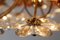 French Ceiling Lamp with Crystal Flowers from Maison Baguès, 1970s 6