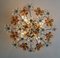 French Ceiling Lamp with Crystal Flowers from Maison Baguès, 1970s 4
