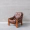 Mid-Century Brutalist Oak and Leather Armchairs, Set of 2, Image 14