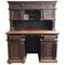 19th Century Renaissance Henri 2-Cabinet Secretary in Sculpted Oak, 1870s 1