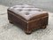 Foot Stool in Brown Leather 10