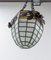 French Art Deco Ceiling Lamp in Lead and Textured Glass, 1930s 10