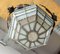 French Art Deco Ceiling Lamp in Lead and Textured Glass, 1930s 11