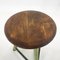 Industrieller Vintage Dreibeinhocker aus Stahl & Holz, 1950er 9