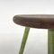 Vintage Industrial Steel & Wood Tripod Stool, 1950s, Image 8