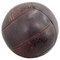 Balón medicinal vintage de cuero de caoba, años 30, Imagen 1