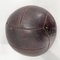 Vintage Mahogany Leather Medicine Ball, 1930s 4