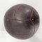 Vintage Mahogany Leather Medicine Ball, 1930s, Image 4