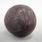 Balón medicinal vintage de cuero de caoba, años 30, Imagen 5