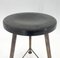 Vintage Industrial Iron Tripod Stool with Original Plastic Seat, 1950s, Image 4