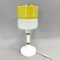 Tall Yellow & White Glass Table Lamp with Brass Details attributed to Drukov, 1970s 11