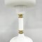 Tall Yellow & White Glass Table Lamp with Brass Details attributed to Drukov, 1970s 8