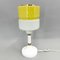 Tall Yellow & White Glass Table Lamp with Brass Details attributed to Drukov, 1970s, Image 6