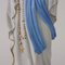 Our Lady of Lourdes Figurine with Circular Wooden Base 6
