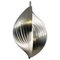 Mid-Century Modern Ceiling Light in Aluminium attributed to Henri Mathieu, France, 1970s 4