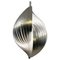 Mid-Century Modern Ceiling Light in Aluminium attributed to Henri Mathieu, France, 1970s, Image 4