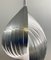 Mid-Century Modern Ceiling Light in Aluminium attributed to Henri Mathieu, France, 1970s 9