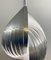 Mid-Century Modern Ceiling Light in Aluminium attributed to Henri Mathieu, France, 1970s, Image 9