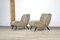 Norman Bel Geddes Armchairs in Birch Wood and Original Wool Fabric, 1950s, Set of 2 1