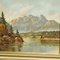 J. Sedelmeier, Alba sul lago di Missurina nelle Dolomiti, anni '50, Olio su tela, con cornice, Immagine 4