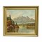 J. Sedelmeier, Alba sul lago di Missurina nelle Dolomiti, anni '50, Olio su tela, con cornice, Immagine 2