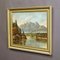 J. Sedelmeier, Sunrise Over the Lake Missurina in the Dolomites, 1950s, Oil on Canvas, Framed 3