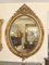 Espejo francés Luis XVI oval dorado, Imagen 1