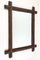 Tramp Art Rustic Wall Mirror in Hand Carved Basswood, Austria, 1860 2