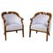 19th Century Biedermeier Walnut Bergere Armchairs, Austria, 1830, Set of 2 1