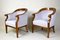 19th Century Biedermeier Walnut Bergere Armchairs, Austria, 1830, Set of 2 5