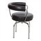 LC-7 Stuhl aus Braunem Leder von Le Corbusier für Cassina 2