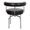 LC-7 Chair in Brown Leather by Le Corbusier for Cassina 3