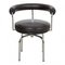LC-7 Stuhl aus Braunem Leder von Le Corbusier für Cassina 1