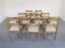 Oak Dining Chairs, 1970s, Set of 12 4