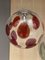 Lámpara esférica roja transparente de cristal de Murano de Simoeng, Imagen 1
