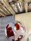 Rote transparente Kugellampe aus Muranoglas von Simoeng 6