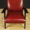 Fauteuil en Faux Cuir Rouge, Italie, 1970s 6