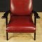 Italian Armchair in Red Faux Leather, 1970s, Image 6