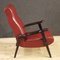 Italienischer Sessel aus rotem Kunstleder, 1970er 12
