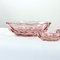 Rose Glass Bowls, Czechoslovakia, 1950s, Set of 5 5